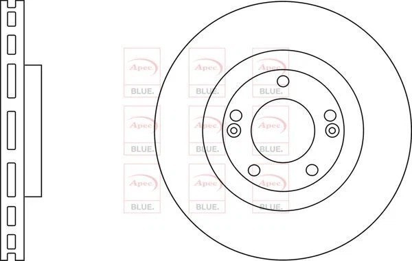 Genuine Apec Blue Front Brake Discs for HYUNDAI i40 1.6 1.7 2.0 (2011-2019) gallery