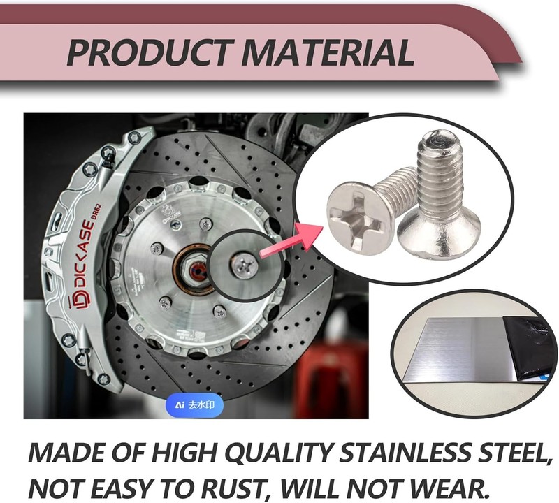 High-Performance Stainless Steel Brake Rotor Screws - Ideal for Car Maintenance gallery