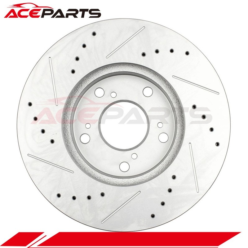 FRONT BRAKE DISC ROTORS FOR 2002 2003 2004 HONDA CR-V DRILLED & SLOTTED 2PCS gallery