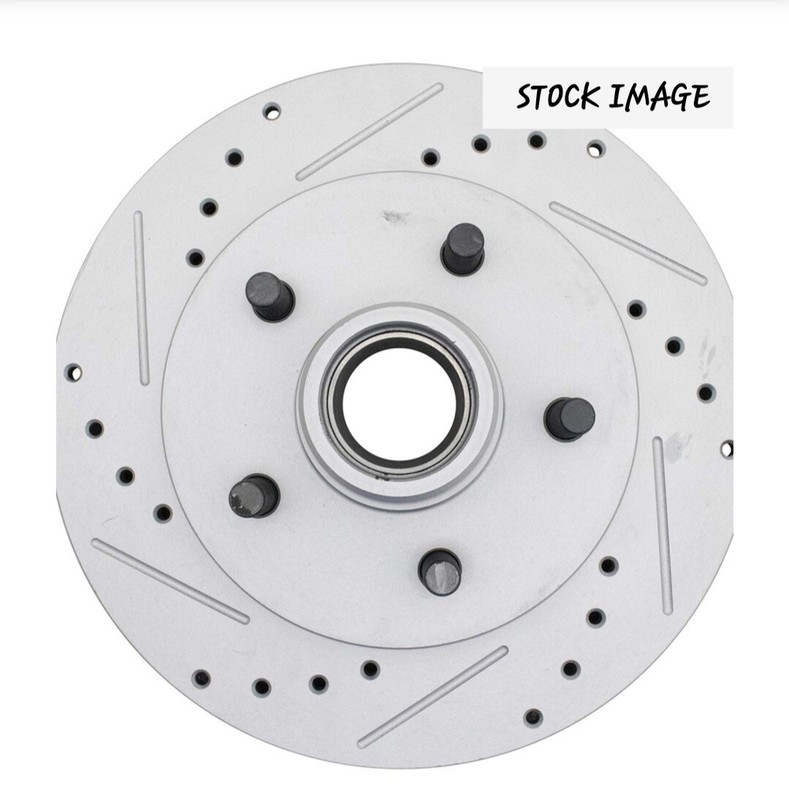 TRQ Front Performance Brakes Rotor Distilled Slotted Pair Set For 95 Through '99 gallery