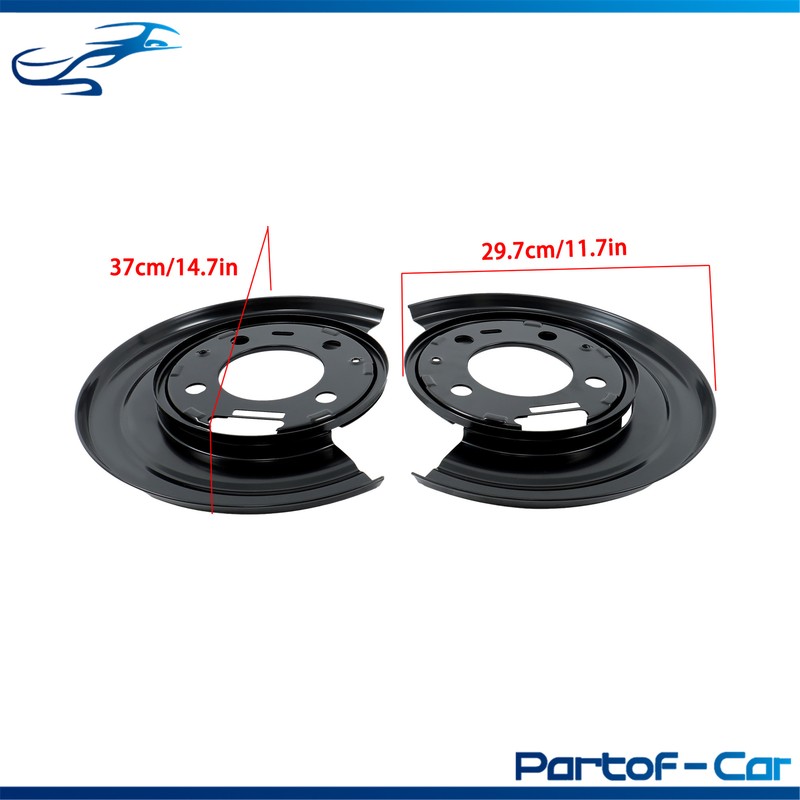 Pair Rear Side LH & RH Brake Plates Dust Shield For Ford F-450 Super Duty 11-12 gallery
