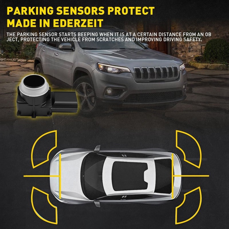 4-40 Bumper Parking Sensor PDC 3Pin For 2017-2023 Jeep Compass Chrysler Pacifica gallery