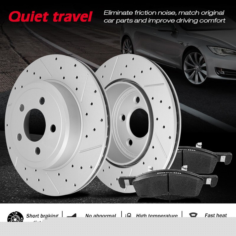 Front & Rear Disc Brake Rotors for 2012 2013 2014 2015 2016 - 2018 Ford Focus gallery
