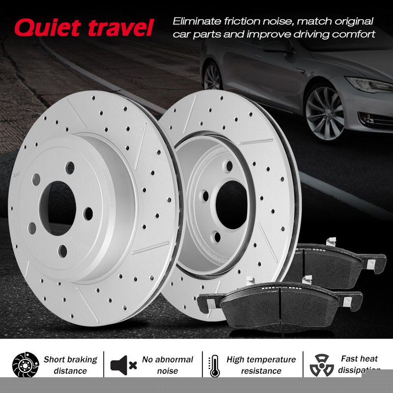 Front & Rear Rotors + Brake Pads for Toyota Sienna Highlander Lexus RX350 RX450h gallery