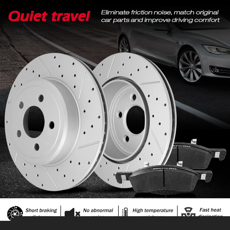 REAR Disc Brake Rotors & Ceramic Brake Pads for Ford F-150 Expedition Navigator gallery
