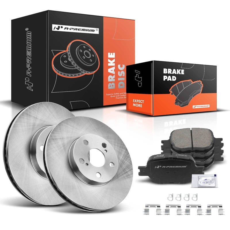A-Premium Front Disc Brake Rotor &Ceramic Pad for Scion tC 2005-2007 2010 Toyota