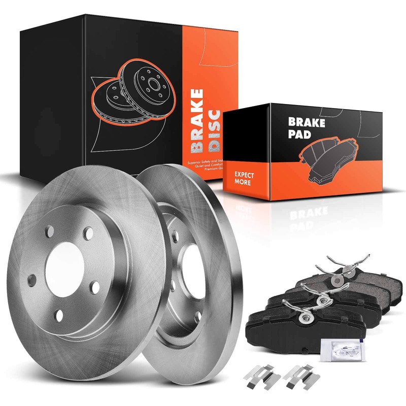 Rear Brake Rotor & Ceramic Brake Pad for Ford Taurus Mercury Sable 93-05 Lincoln