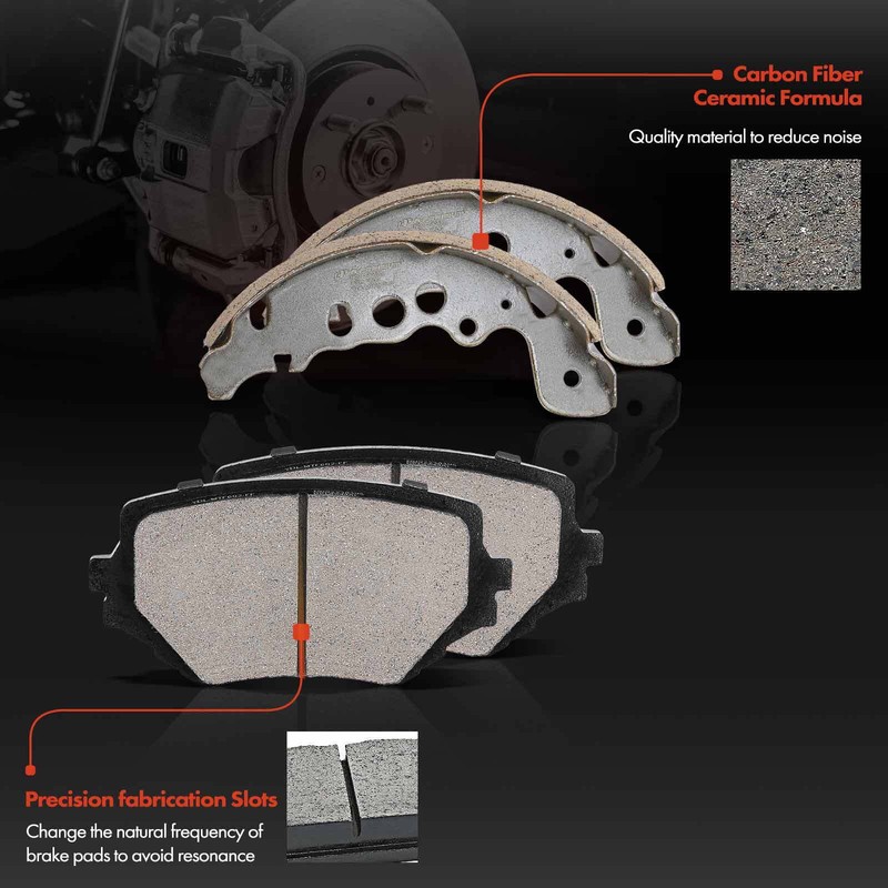 Front Disc Brake Rotors & Brake Pads + Rear Brake Drums & Brake Shoes for Suzuki gallery
