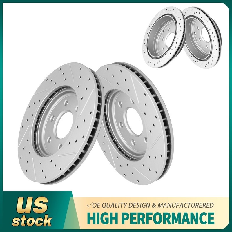 Front & Rear Disc Brake Rotors Set For Frontier Xterra Suzuki Equator 2009 -2012