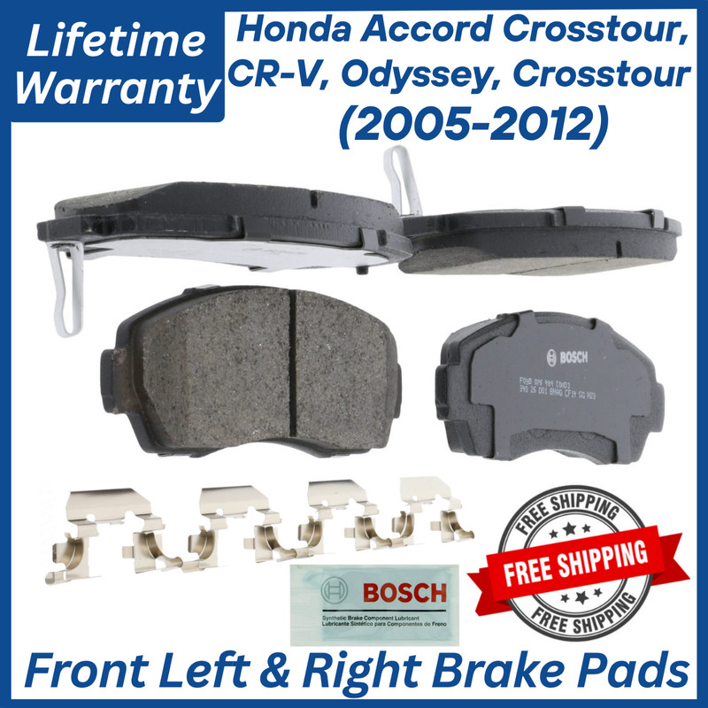 Bosch OEM Front Ceramic Brake Pads Kit For 2005-2012 Honda Lifetime Warranty..