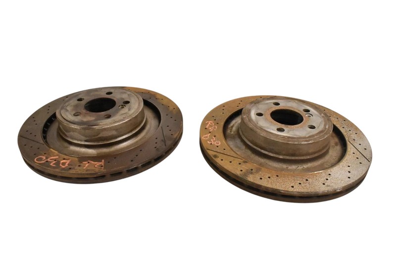 12-18 Mercedes CLS63 AMG Rear Left and Right Brake Rotors Disc Set Of 2 Oem gallery