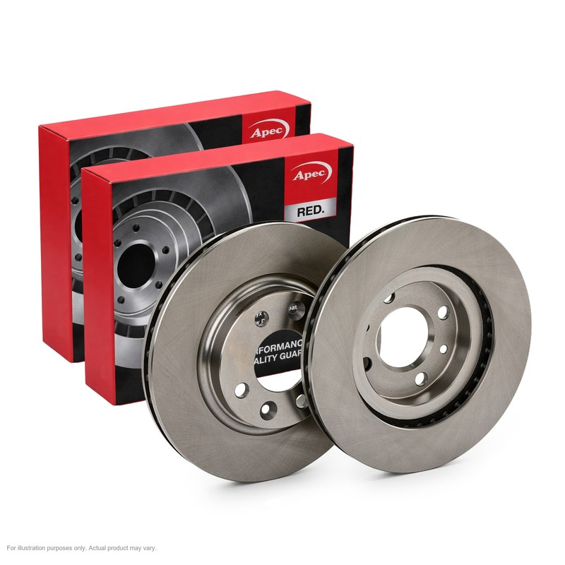 2x APEC Front Brake Discs for SMART FORTWO Coupe 2014- 258mm Vented DSK3078