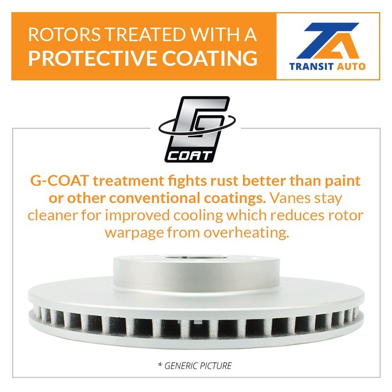 Front Coated Disc Brake Rotor Ceramic Pad Kit For Toyota Corolla Chevrolet Prizm gallery