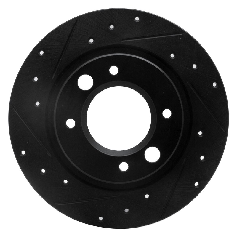 For Peugeot 505 80-89 DFC Premium Drilled & Slotted Rear Driver Side Brake Rotor