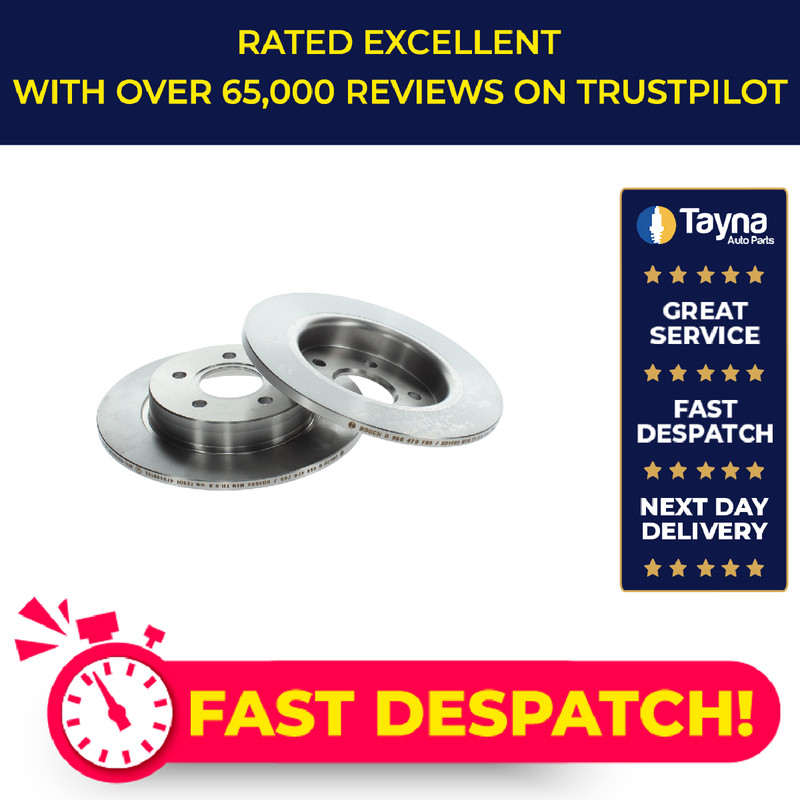 2x Brake Discs Pair Solid fits FORD FOCUS Mk3 TDCi 2.0D Rear 10 to 20 271mm Set