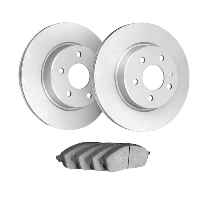 For Acura RLX 2014-2020 Brake Rotor Set | Rear | Cast Iron Vented Plain | 5 Lug gallery