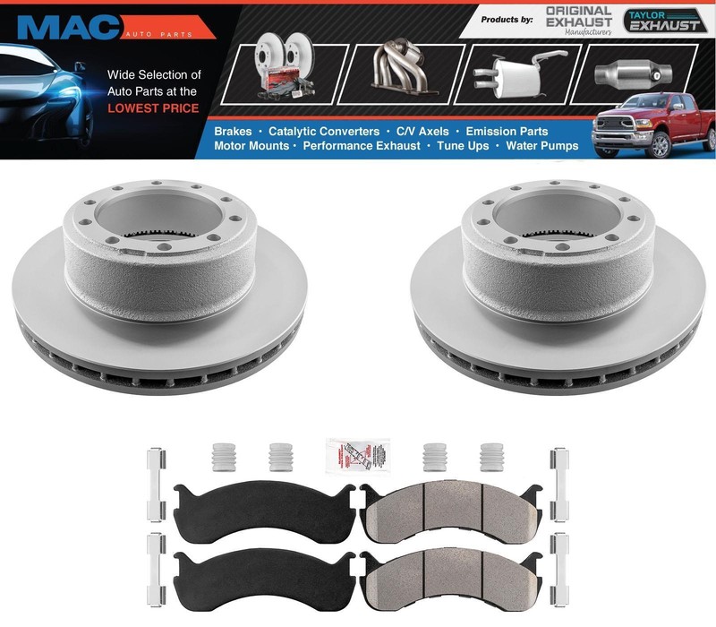 Front Fleet Pads & Rotors Fits Ford F650 F750 66MM 4153269 66 Caliper Casting