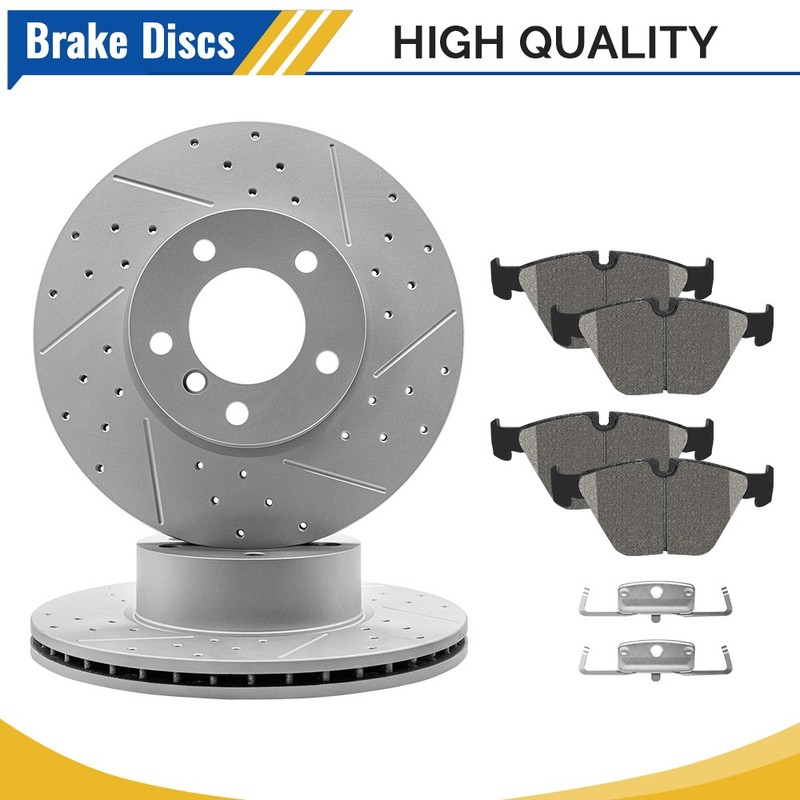 Front Disc Brake Rotors Ceramic Pads Kit for 2010 2011 – 2013 BMW 328i xDrive