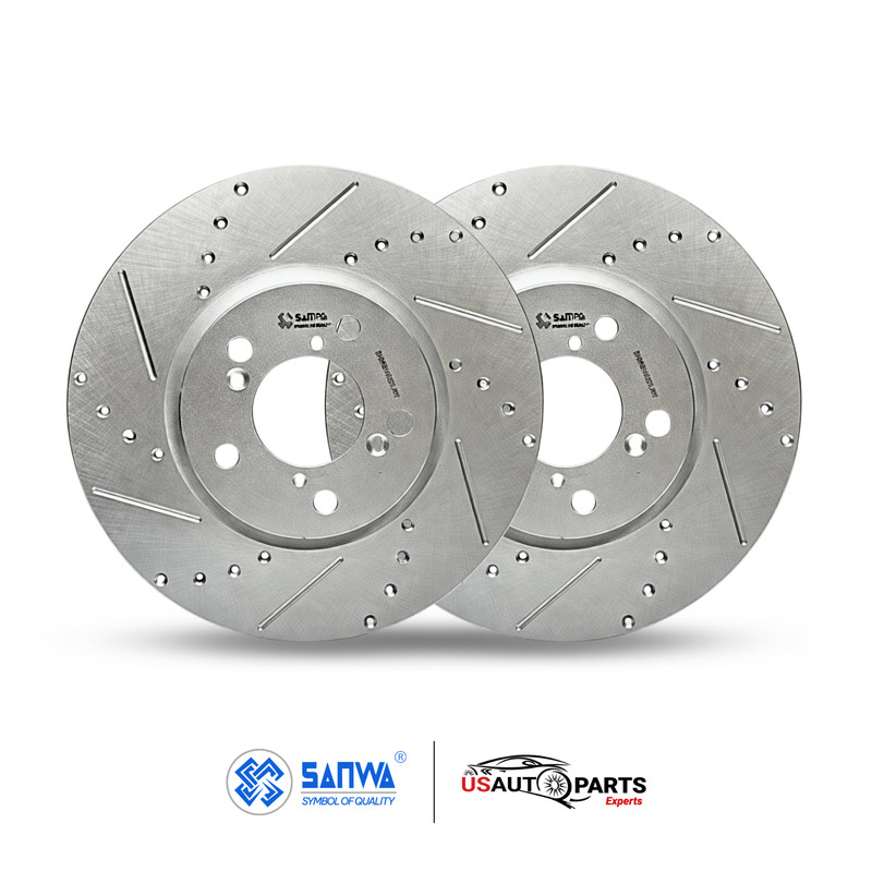 SET OF FRONT & REAR BRAKE ROTOR GEOMET COATED D&S KIT FOR HONDA RIDGELINE 06-14 gallery