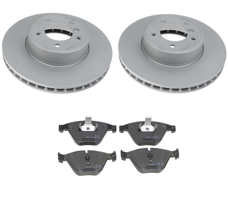 SHW OEM Front Brake Kit 324mm Disc Rotors and Genuine Pads For BMW E60 5 Series