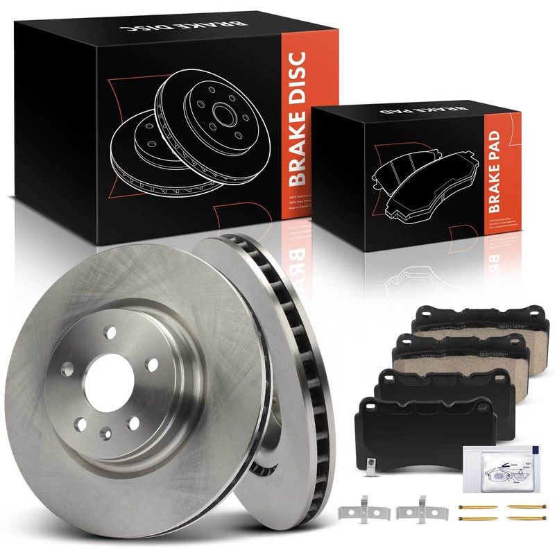 6Pcs Front Disc Brake Rotors & Ceramic Brake Pads for Tesla Model S X 2017-2021