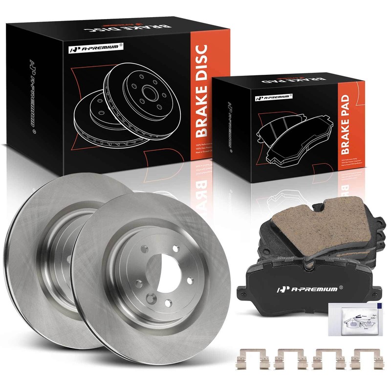 Disc Rotor & Ceramic Brake Pad Rear for Land Rover Discovery Range Rover/ Sport