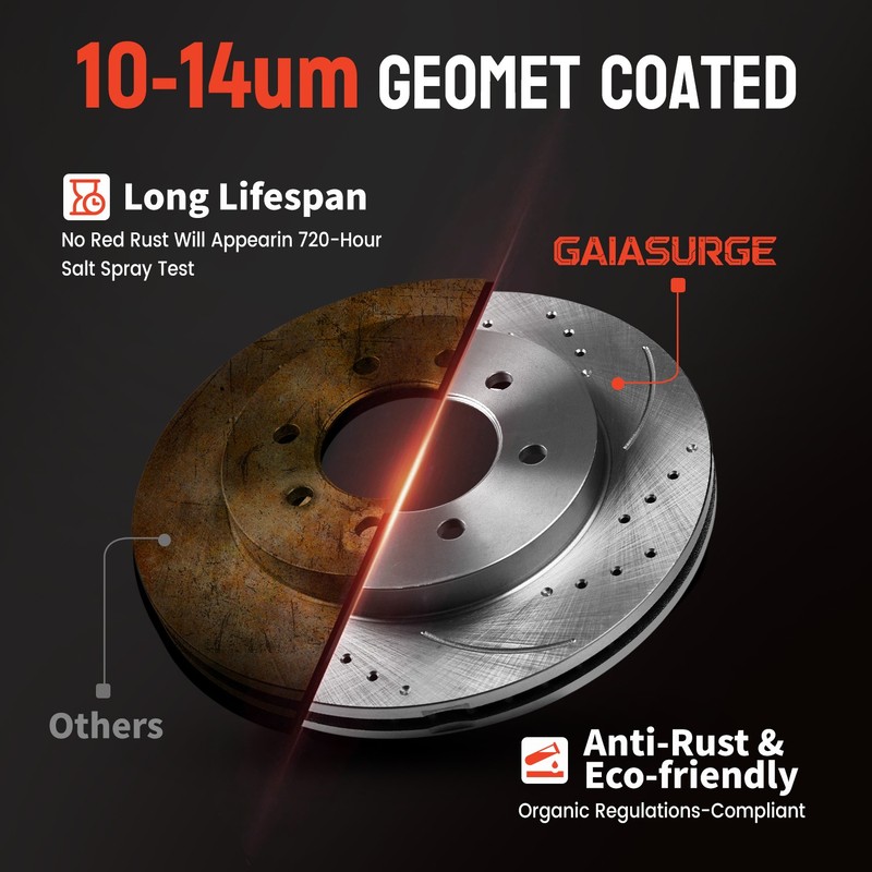 12.6" Front 12.3" Rear Brake Rotors Pads FOR 2001-2005 2006 2007 Toyota Sequoia gallery