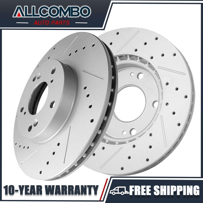Front Drilled Slotted Brake Rotors for Forte Koup Soul Forte5 Elantra Veloster