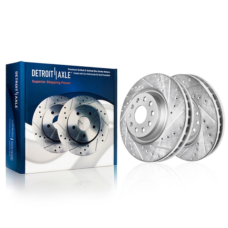 Front Rear Drilled Slotted Disc Brake Rotors for 2016 - 2018 Audi Q3 TT Quattro gallery