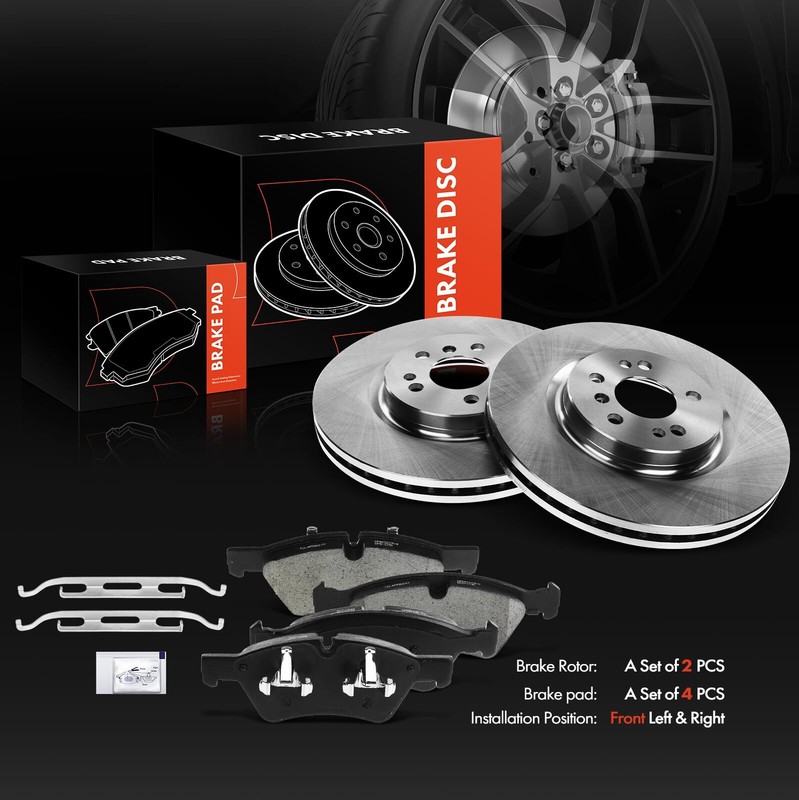 Front Disc Rotors & Ceramic Brake Pads for Mercedes-Benz W164 ML320 W251 R350 gallery