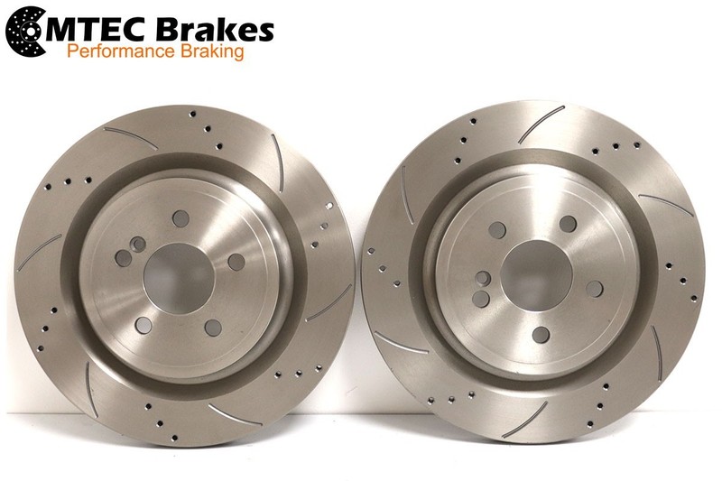 Mercedes CLA45 AMG 4-Matic C117 X117 2013- Rear Drilled Grooved Brake Discs gallery