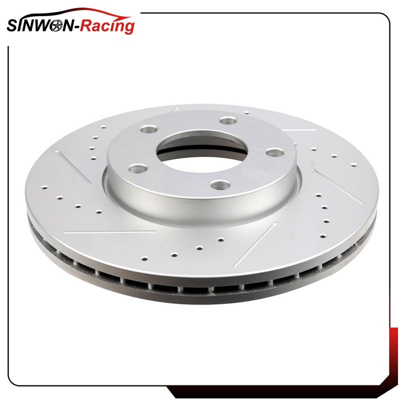 Front And Rear 278 mm Drilled Slotted Brake Discs Rotors Kit For 04- 12 Mazda 3 gallery