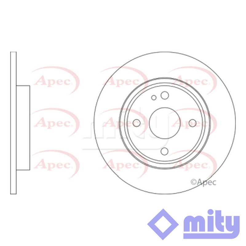 Fits Mazda MX-5 2015- 1.5 1x Brake Disc Rear Mity N24326251
