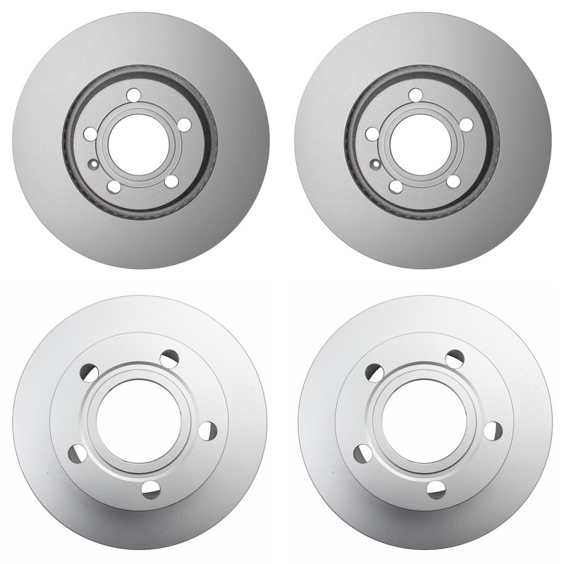 Hella Front 312mm Rear 245mm Brake Rotors Kit For Audi A6 2000-2004 Base FWD