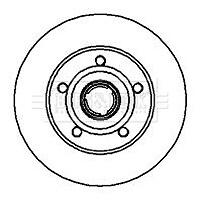 1x Brake Disc Rear Borg & Beck Fits Audi A4 1994-2001 8D0615601B gallery