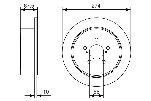Bosch 0 986 479 A82 Brake Disc for Subaru gallery