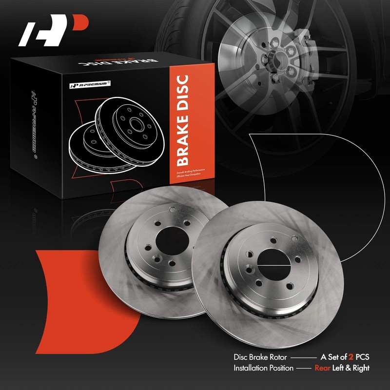 A-Premium 2x 365mm Rear Disc Brake Rotor for Land Rover Range Rover Sport 10-13 gallery