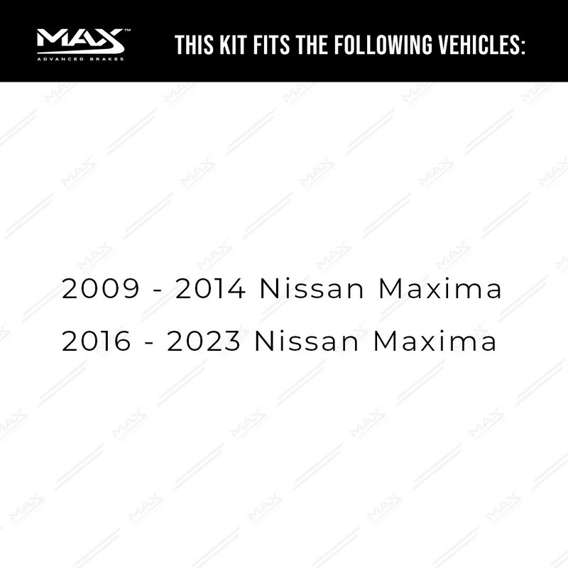 Front Drilled Slotted Rotors + Pads for 2009-2019 2020 2021-2023 Nissan Maxima gallery
