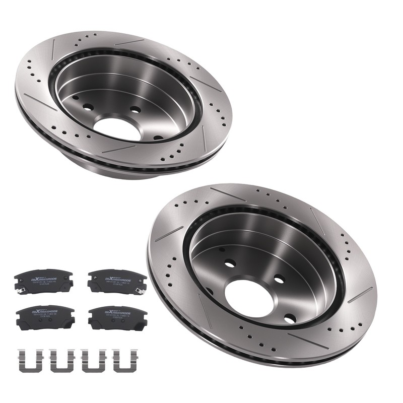 Rear Brake Rotors and Pads Set For Chevrolet Equinox/GMC Terrai 2010 2011 -2017