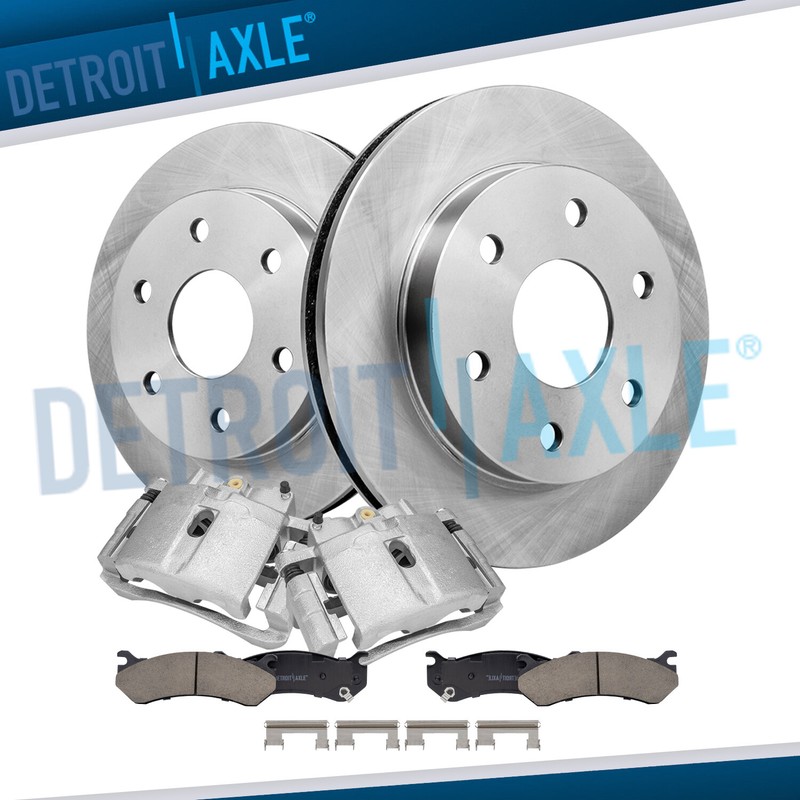 305mm Front Disc Rotors + Brake Calipers Brake Pads for Tahoe Yukon Express 1500
