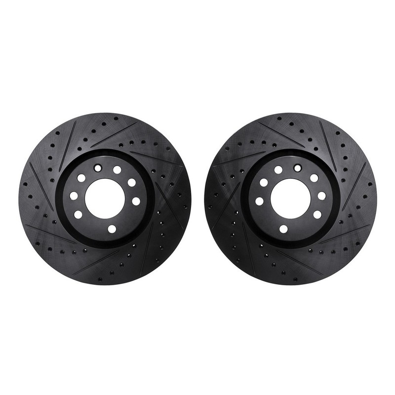 For Saab 9-3 2006-2011 Rotor Set | Black | Drilled and Slotted gallery
