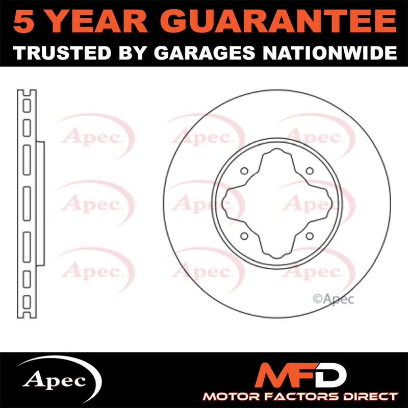Fits Rover 600 Honda Accord 1.9 2.0 2.2 2.3 2.5 Apec Front Brake Disc