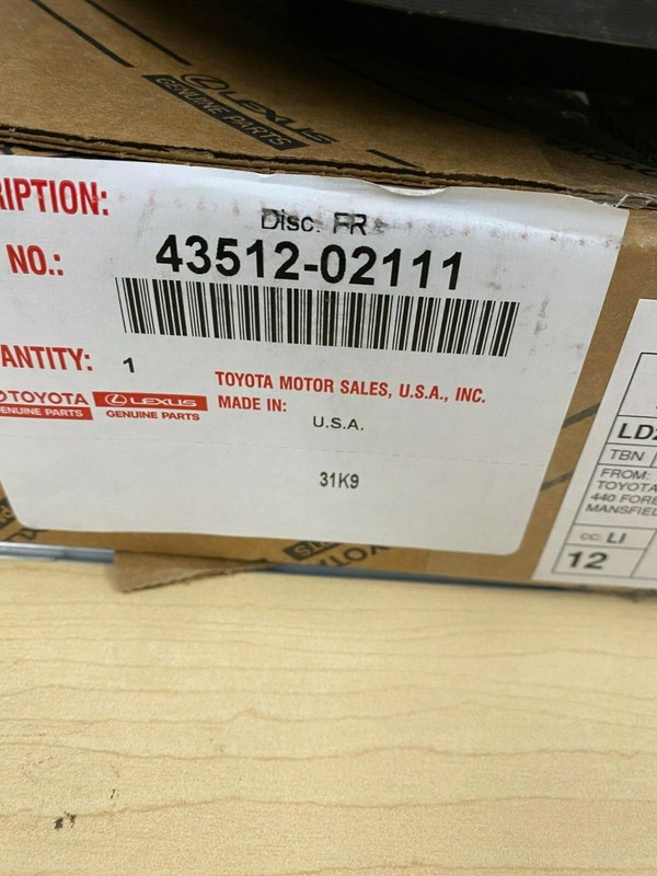 2003-2008 TOYOTA MATRIX GENUINE OEM NEW FRONT DISC BRAKE ROTORS qty 2 gallery