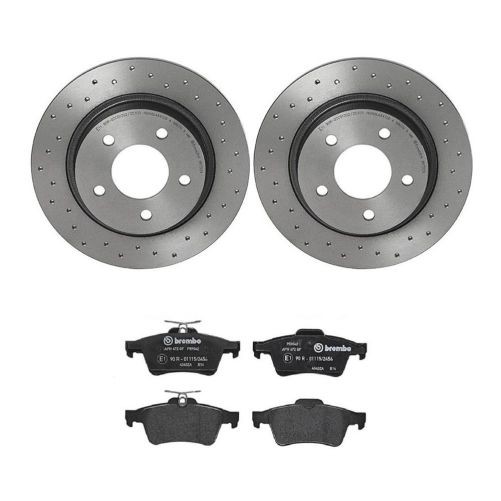Brembo KTX4061 Rear Disc Brake Kit XTRA w/ Low-Metal Pad For Mazda 3