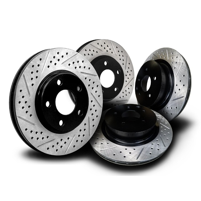 BMW069SSD 312mm 335i 340i 428i 430i 435i Brake Rotors Double Drill Diamond Slots