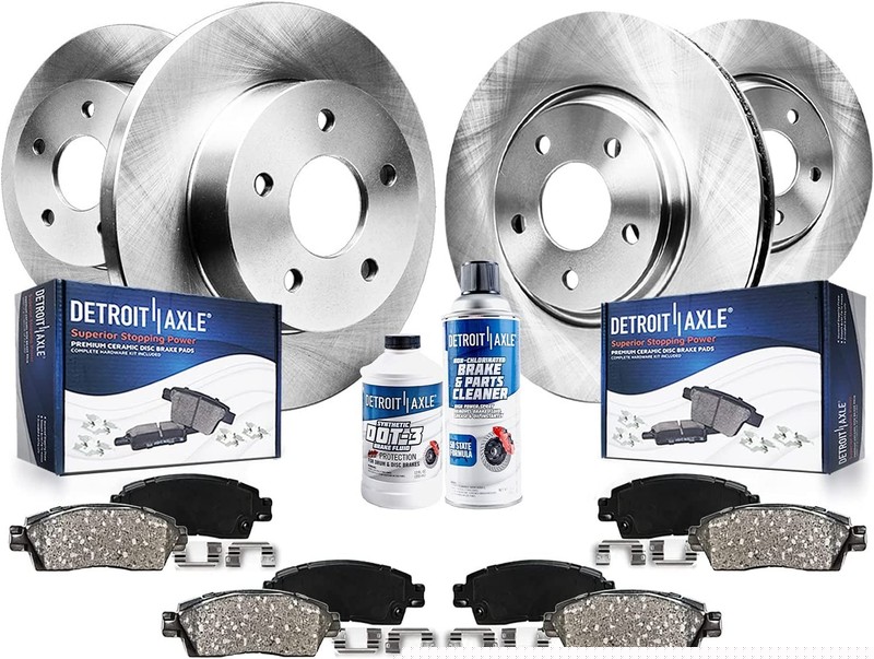 4WD 5-Lug Front & Rear Brake Pads Rotors for 2000 2001 2002 2003 Ford F-150
