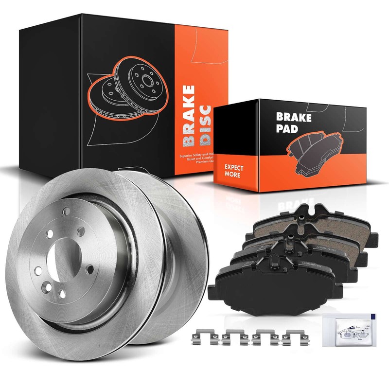 Rear Brake Rotors & Brake Pads for Land Rover Range Rover Sport 06-13 LR3 LR4