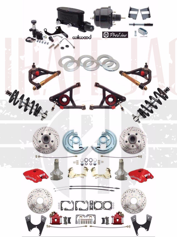 1964-67 GM A-Body 2″ Drop Coil Over, Control Arm Front & Rear Disc Kit, Wilwood