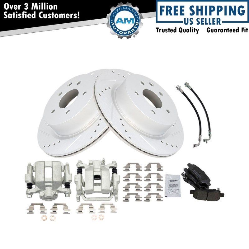 Performance Brake Pad & Rotor Kit Semi-Metallic Fits INFINITI Nissan