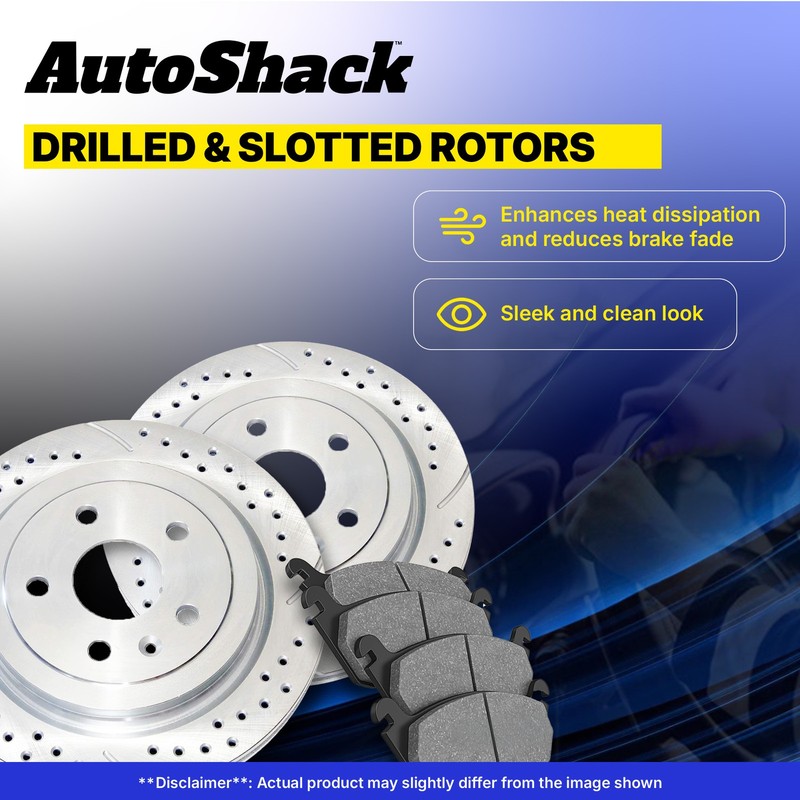 Front Drilled Disc Rotors Ceramic Brake Pads for Toyota Tacoma 4.0L gallery